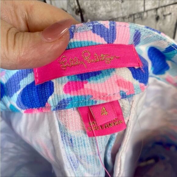 Lilly Pulitzer Callahan Short With Lace In Breakwater Party Wave Size 4 New! - Picture 11 of 13